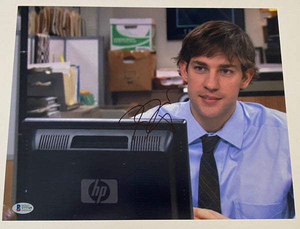 John Krasinski Signed Autograph 11x14 Photo Jim Halpert THE OFFICE Beckett COA