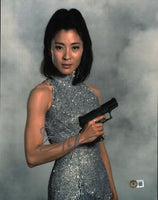 Michelle Yeoh Signed 11x14 Photo Tomorrow Never Dies James Bond Beckett COA
