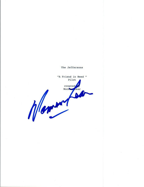 Norman Lear Signed Autographed THE JEFFERSONS Pilot Episode Script Cover COA VD