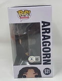 Viggo Mortensen Signed Aragorn The Lord of The Rings Funko Pop 531 Beckett COA