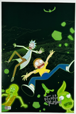 Justin Roiland Signed Rick and Morty Poster 12x18 Photo Autograph Beckett COA