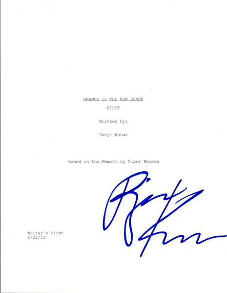 Piper Kerman Signed Autographed ORANGE IS THE NEW BLACK Pilot Script COA VD
