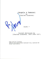 Ron Howard Signed Autographed ANGELS & DEMONS Script COA VD