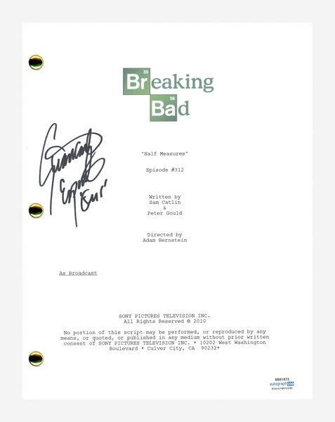 Giancarlo Esposito Signed Autographed Breaking Bad Half Measures Script ACOA COA