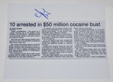 Boston George Jung Signed 11x14 Rare Newspaper Photo Blow Smuggler Beckett COA