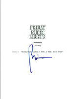 Peter Berg Signed Autographed FRIDAY NIGHT LIGHTS Pilot Episode Script COA VD