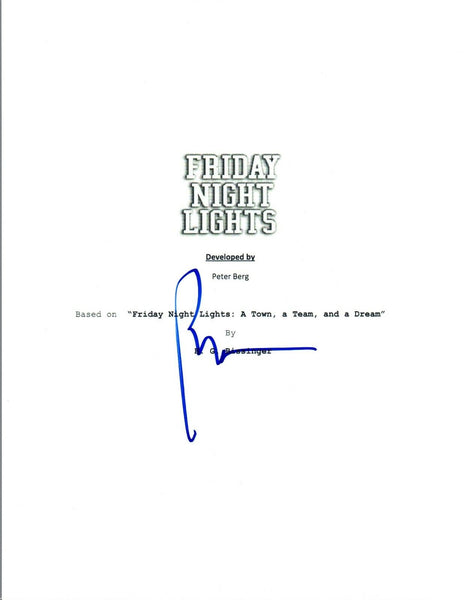 Peter Berg Signed Autographed FRIDAY NIGHT LIGHTS Pilot Episode Script COA VD