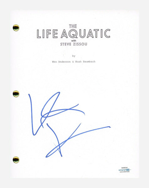 Willem Dafoe Signed The Life Aquatic With Steve Zissou Movie Script ACOA COA