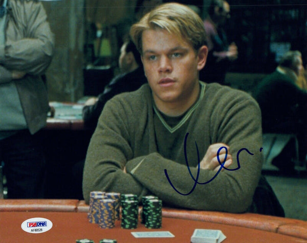 Matt Damon Signed Autographed 8x10 Photo ROUNDERS Mike McDermott PSA/DNA COA