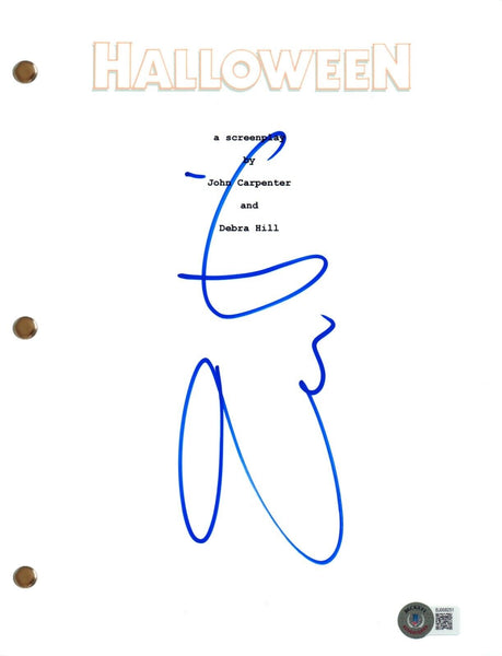 Jamie Lee Curtis Signed Autograph Halloween Movie Script Screenplay Beckett COA