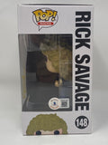 Rick Savage Signed Autographed Def Leppard Funko Pop Rocks Figure Beckett COA