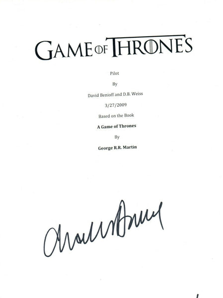 Charles Dance Signed Autographed Game of Thrones Pilot Episode Script COA