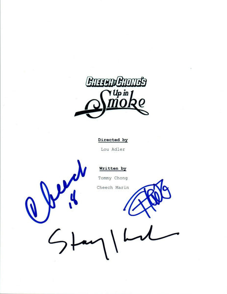 UP IN SMOKE Signed Autograph Script x3 Cheech Marin Tommy Chong Stacy Keach COA