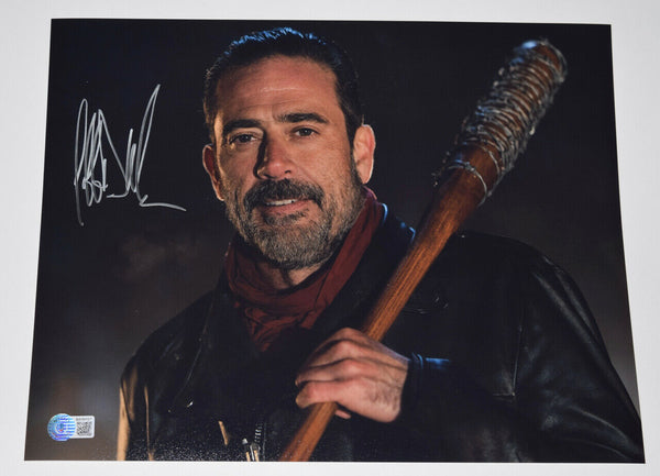 Jeffrey Dean Morgan Signed 11x14 Photo The Walking Dead Negan Beckett BAS COA