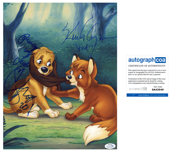 Corey Feldman & Keith Coogan Signed 11x14 Photo The Fox and the Hound ACOA COA