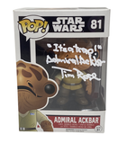 Tim Rose Signed Admiral Ackbar Funko Pop Star Wars It's A Trap Beckett COA