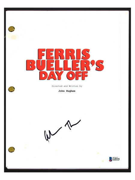 Alan Ruck Signed Autographed FERRIS BUELLER'S DAY OFF Movie Script Beckett COA