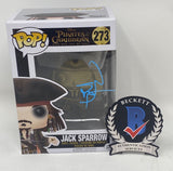 Johnny Depp Signed Funko Pop Jack Sparrow Pirates of the Caribbean Beckett COA