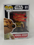 Tim Rose Signed Admiral Ackbar Funko Pop Star Wars It's A Trap Beckett COA