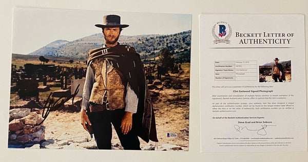 Clint Eastwood Signed The Good, the Bad and the Ugly 11x14 Photo Beckett COA LOA