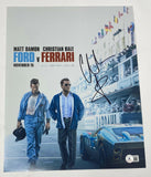 Christian Bale Signed Autographed 11x14 Photo Ford v Ferrari Beckett BAS COA