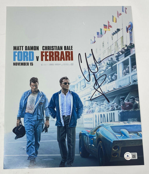 Christian Bale Signed Autographed 11x14 Photo Ford v Ferrari Beckett BAS COA