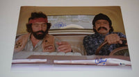 Cheech Marin & Tommy Chong Signed Autographed 12x18 Photo UP IN SMOKE BAS COA