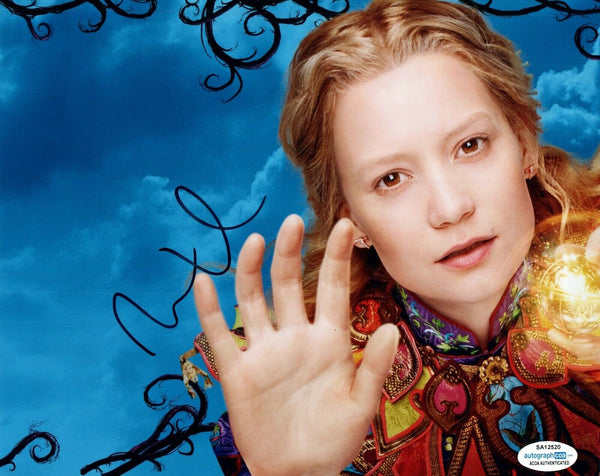 Mia Wasikowska Signed Autograph 8x10 Photo Alice In Wonderland Actress ACOA COA