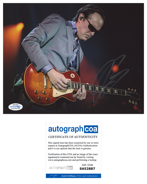 Joe Bonamassa Signed Autographed 8x10 Photo Blues Rock Guitarist COA ACOA