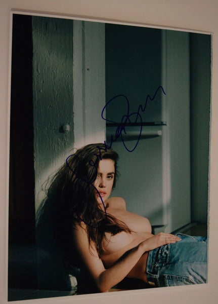 Jessica Buch Signed Autographed 11x14 Photo Hot Sexy Nude Topless Model COA AB