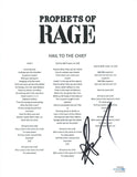 B-Real Signed Autograph Prophets of Rage Hail To The Chief Lyric Sheet ACOA COA