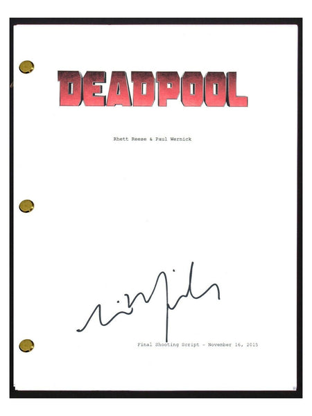 Tim Miller Signed Autographed DEADPOOL Movie Script Screenplay Director COA