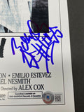 Keith Morris Zander Schloss Signed Repo Man Movie Poster The Circle Jerks BAS