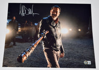Jeffrey Dean Morgan Signed 11x14 Photo The Walking Dead Negan Beckett BAS COA