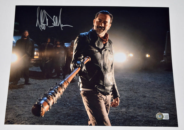 Jeffrey Dean Morgan Signed 11x14 Photo The Walking Dead Negan Beckett BAS COA