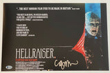 Clive Barker Signed Autographed Hellraiser 11x17 Movie Poster Photo Beckett COA