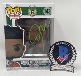 Giannis Antetokounmpo Signed Autographed Milwaukee Bucks Funko Pop Beckett COA