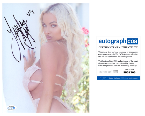 Lindsey Pelas Signed Autographed 8x10 Photo Playboy Model Sexy ACOA COA