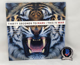Thirty Seconds To Mars Signed This Is War Vinyl Album LP Jared Leto Beckett COA