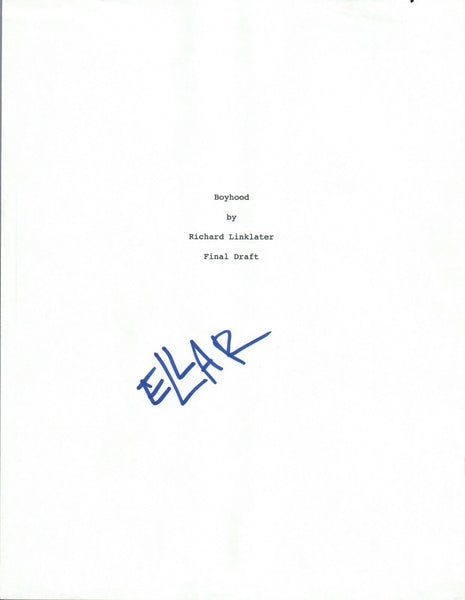 Ellar Coltrane Signed Autographed BOYHOOD Movie Script COA VD