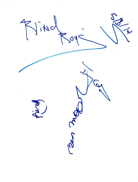 THE BLIND BOYS OF ALABAMA Full Group Signed Autographed 8.5x11 Paper COA
