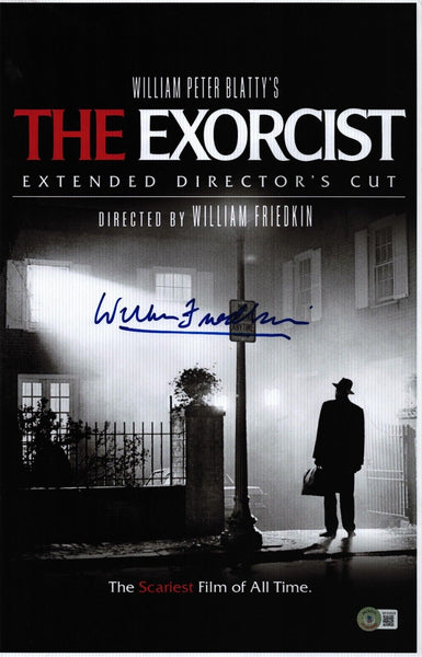 William Friedkin Signed Autographed The Exorcist 11x17 Movie Poster Beckett COA