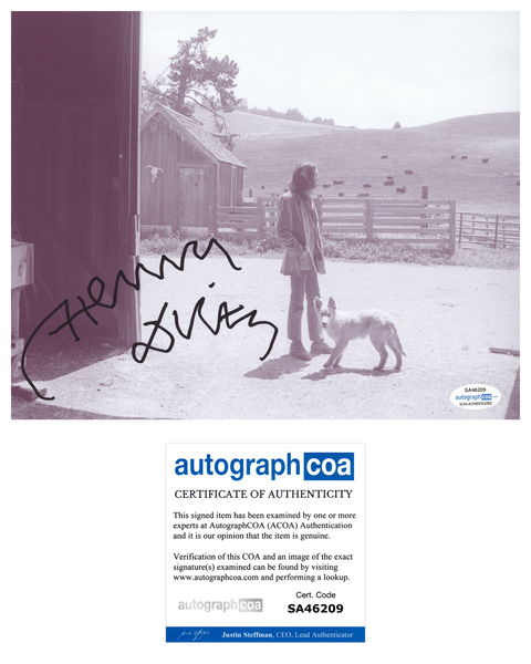 Henry Diltz Signed Autograph 8x10 Photo Neil Young Rock Photographer ACOA COA