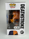 Esai Morales Signed Funko Pop Deathstroke 447 DC Titans Autograph Beckett COA