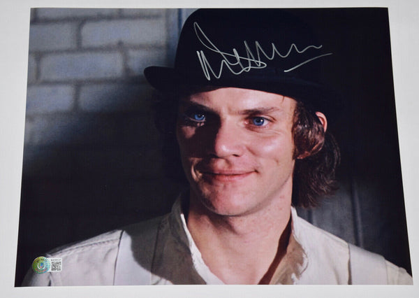Malcolm McDowell Signed Autograph 11x14 Photo A Clockwork Orange Beckett BAS COA