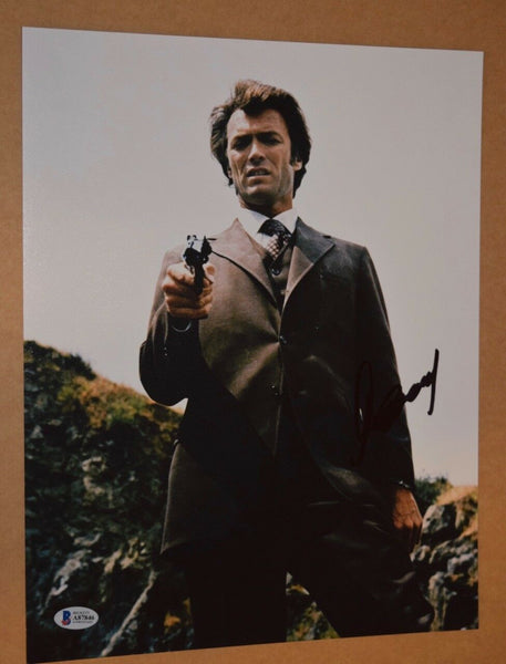 Clint Eastwood Signed Autographed 11x14 Photo DIRTY HARRY Beckett BAS COA