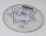 Danny Carey Tool Signed Stage Used 8" Drumhead Heptagram Autograph Beckett COA