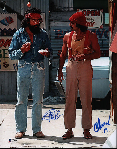 Cheech Marin & Tommy Chong Signed Autograph 11x14 Photo Up In Smoke Beckett COA