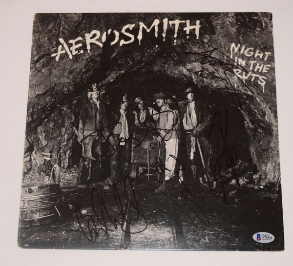 Aerosmith Complete Band Signed Autograph NIGHT IN THE RUTS Record Album BAS COA