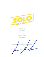Jonathan Kasdan Signed Autograph SOLO A STAR WARS STORE Script Cover COA